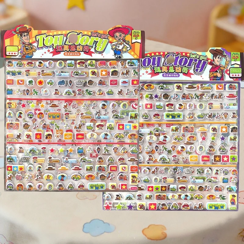 

Toy Story 5 Double Layer Bean Stickers Cute Mini Bead 3D Stereo DIY Journal Decor Stickers Cartoon Scrapbooking Collectible Gift