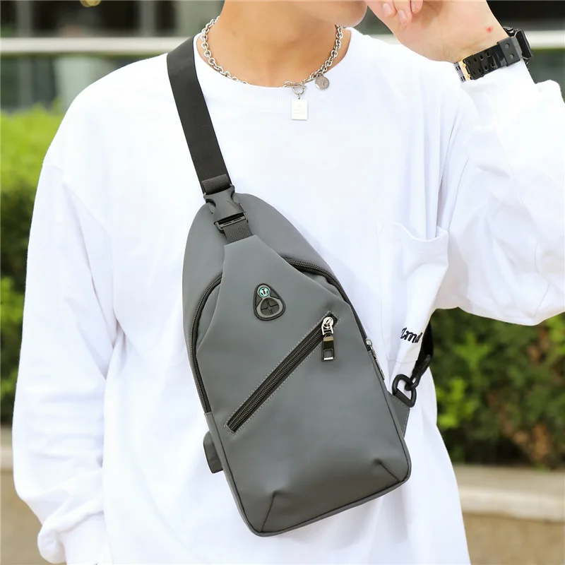 

Новая модная мужская оксфордская поясная сумка через плечо большой емкости, модная нагрудная сумка, USB-сумка на плечо, маленькая нагрудная сумка для отдыха