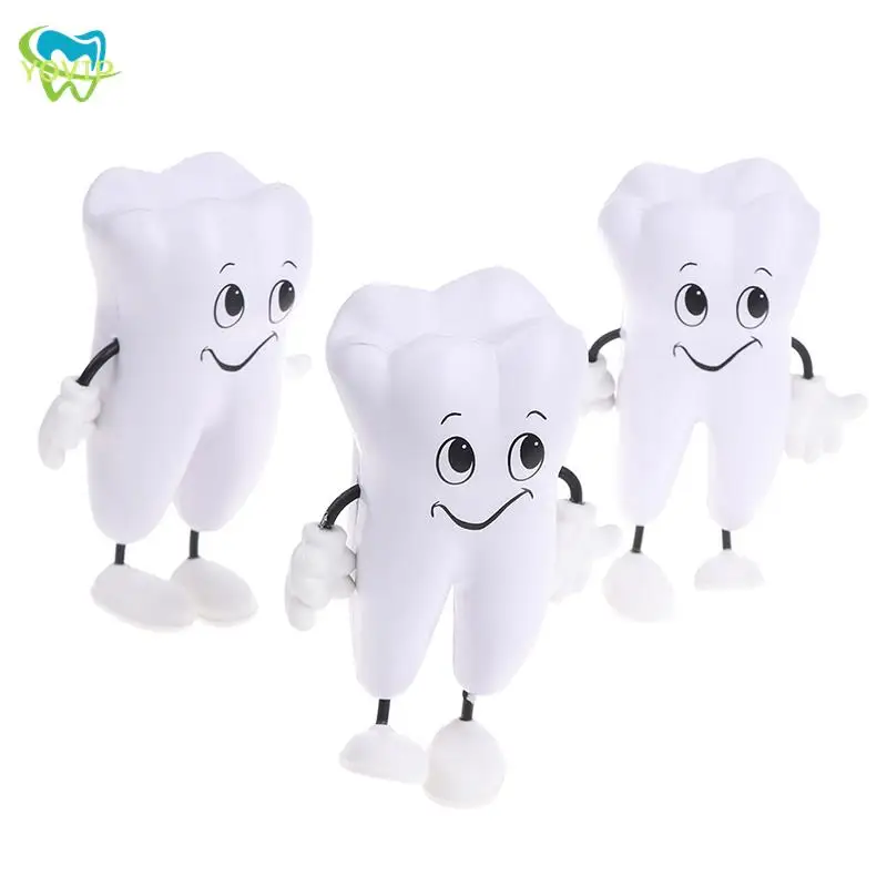 Tooth-Figure Squeeze Toy Soft PU Foam Tooth Model Shape Kawaii  Oral   Clinic Dentistry Promotional Item Dentist Gift