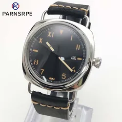 Men's 45mm Vintage Watch, Calendar NH35 Movement, Leather Strap, Men's Classic Fashion Watch