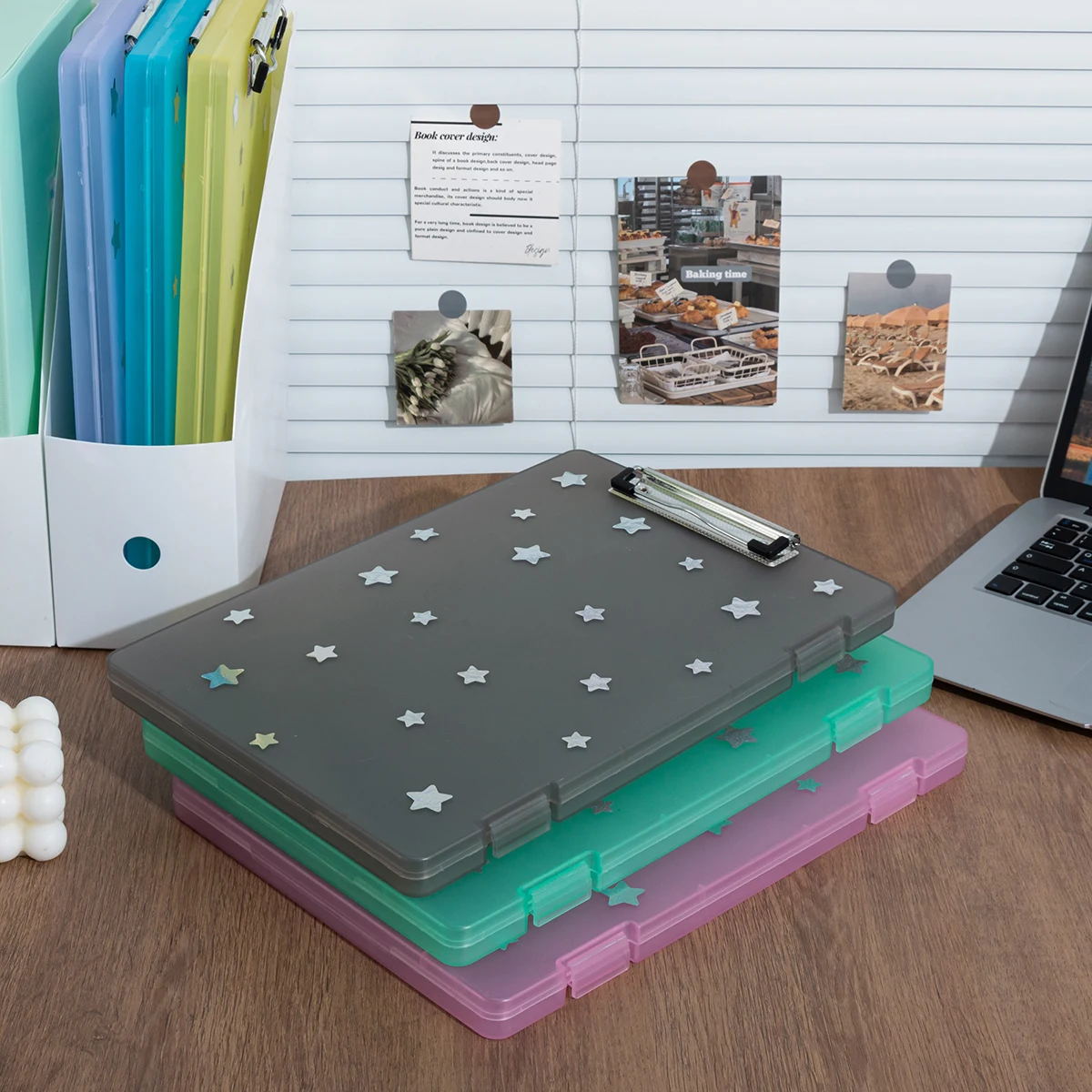 

Бесплатные наклейки со звездами/ящик для хранения буфера обмена формата А4, папка, блокнот для письма, буфер обмена, органайзер для тестовой бумаги, большая емкость