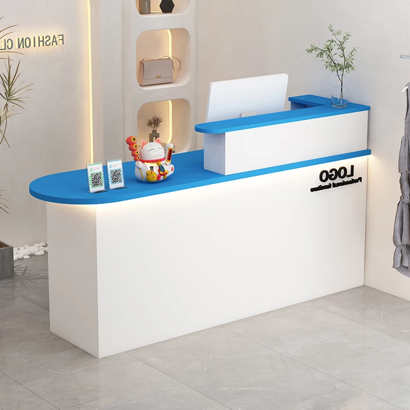 مكاتب الاستقبال الصناعية الفاخرة المتجر الحديث بار التجميل الفاخرة فندق مطعم مكاتب الاستقبال مكتب الشركة الأثاث العصري #3