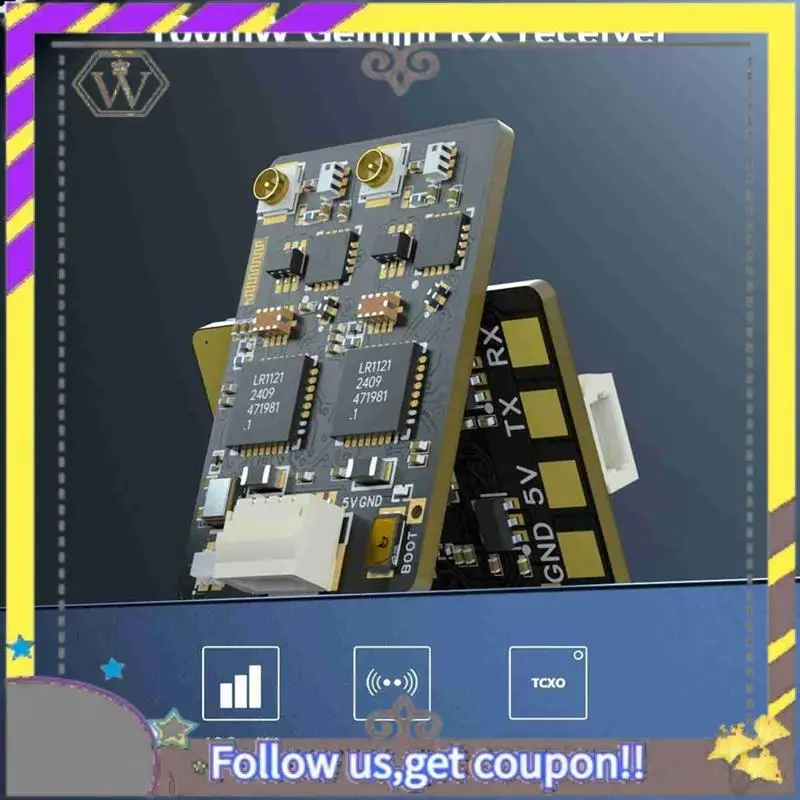 New ELRS Receiver 915M/2.4G Dual-Band 100Mw Gemini Receiver RX Module ESP32-C3 Chip Forrc FPV Traversing Drones Parts