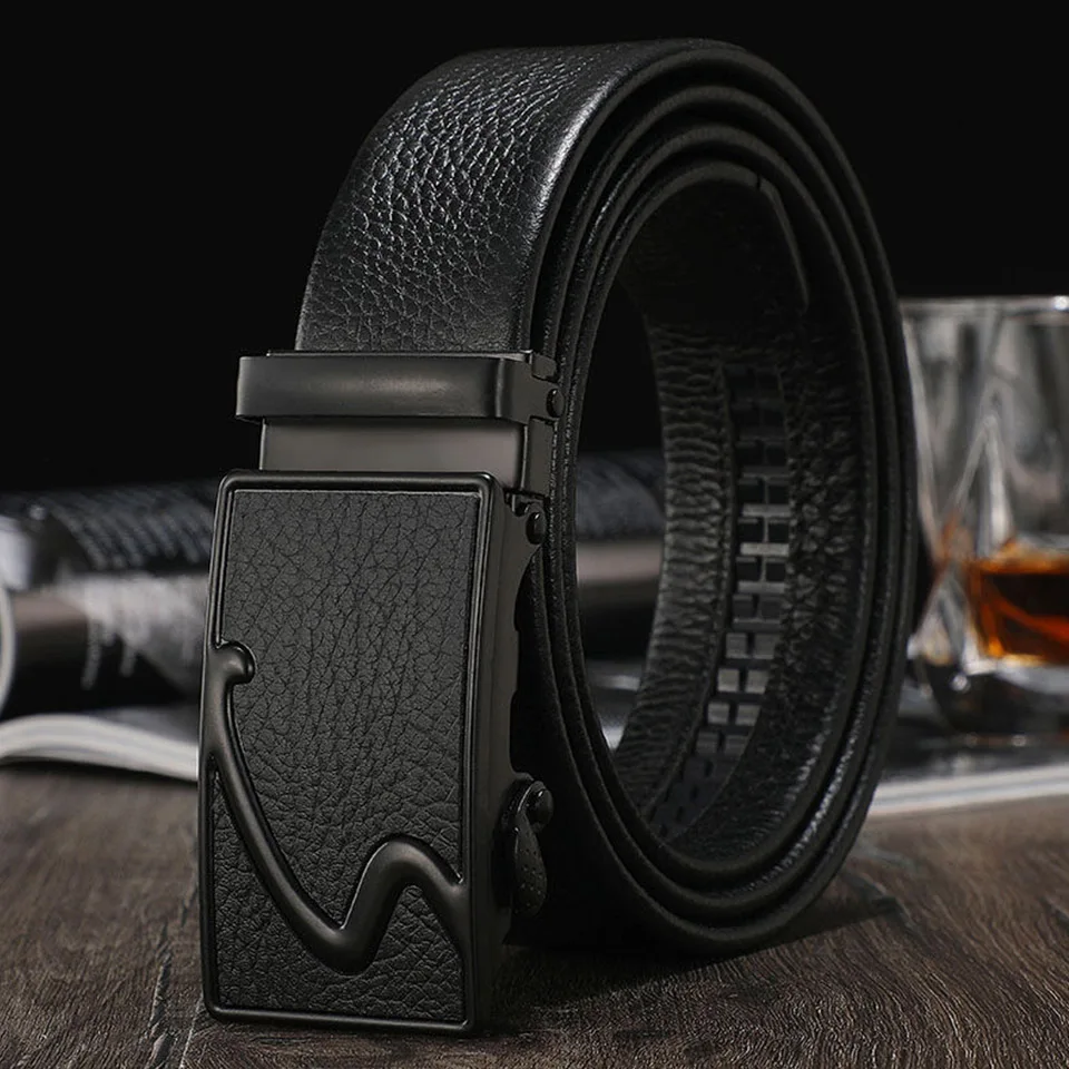 140cm Extended Men's Automatic Buckle Belt Business And Leisure Large Size Personalized And Versatile Travel Black Waistband