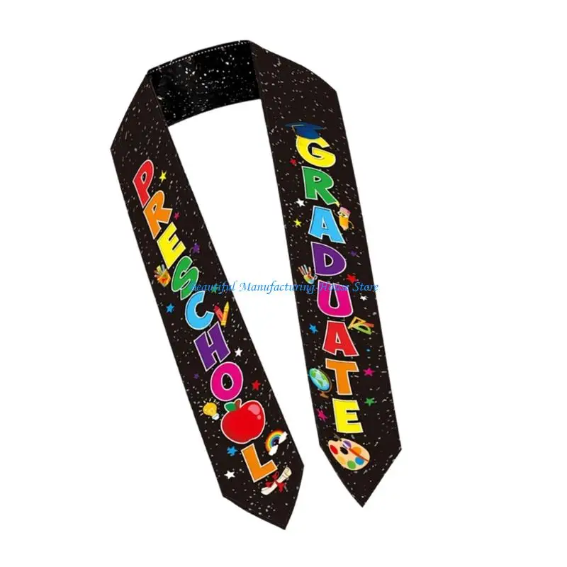 E56A Elegant Graduation Stole Graduation Sash For Kids With Preschool Graduate Text