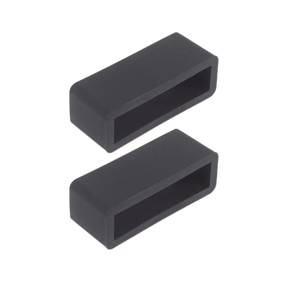 2 szt. 22mm Pierścienie do pasków zegarków z wysokiej jakości materiału, elastyczne, wytrzymałe, łatwe do założenia na nadgarstku, czarne paski do zegarków, uchwyty do pasków zegarków