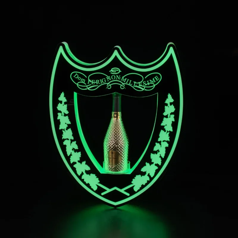 Custom Logo LED Guitar Bottle Presenter Glorifier VIP Service Champagne ClaseTequila Vodka Wine Display Holder For Bar Night Cub