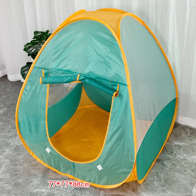 Pop-Up-Spiel für Kinder, Zeltspiel für drinnen und draußen, blau/grünes Zelthaus-Spielzeug, bequem zum Tragen des perfekten Kindergeschenks