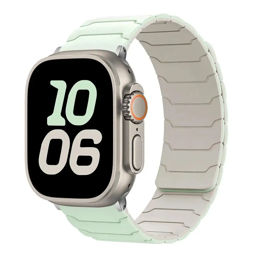 Silikon-Magnetschlaufenbänder für Apple Watch 46 mm, 44 mm, 40 mm, 49 mm, 45 mm, 42 mm, 41 mm, Armband, iWatch-Serie Ultra 3, 11, 10, 9, 8, 7, 6, 5 SE 3