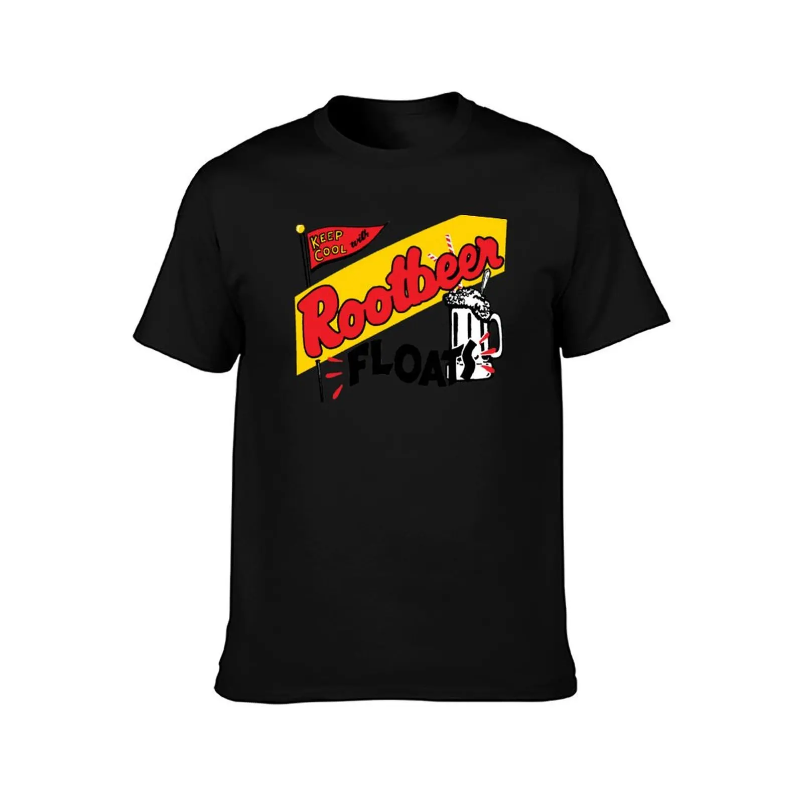 Retro Rootbeer Float Sign T-Shirt Casual Trendy Short Sleeve T-Shirt