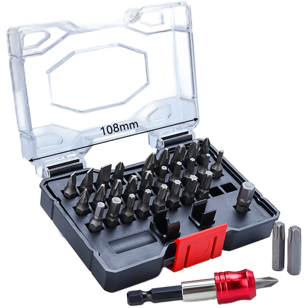

32 pcs Electric Screwdriver Bit Set with Integrated Magnet System and Ergonomic Portable High torque portable batch head set