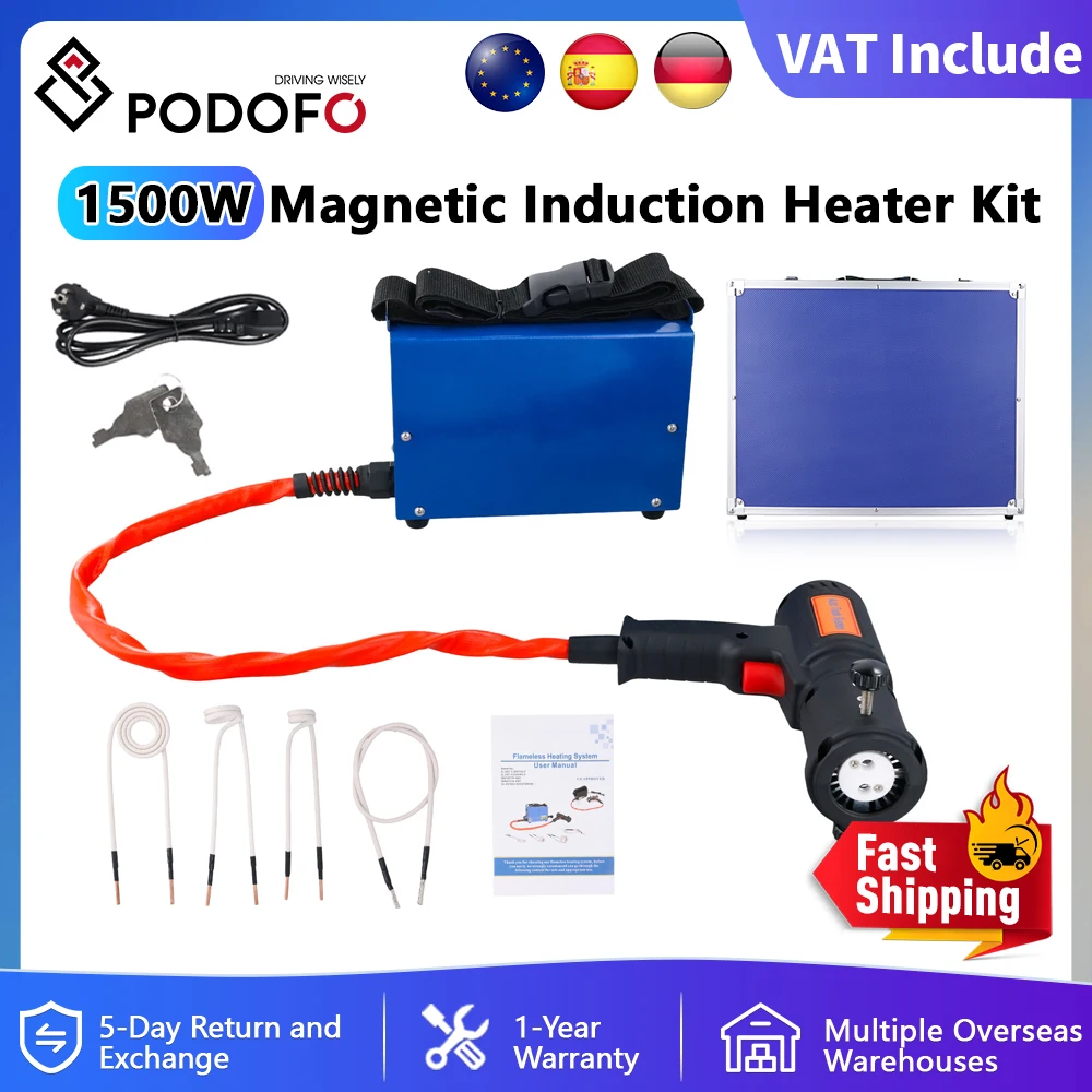 Kit de chauffage à Induction magnétique 1500W/1800W, Circuit de chauffage à Induction sans flamme, bricolage, outil de retrait de boulon de chauffage magnétique à main