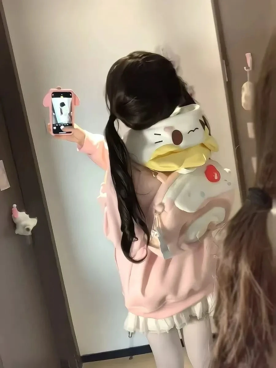 

Милый вышитый хлопковый жакет с капюшоном, свободный открытый кардиган, толстовка, мягкая японская одежда для девочек, осенне-зимняя верхняя одежда