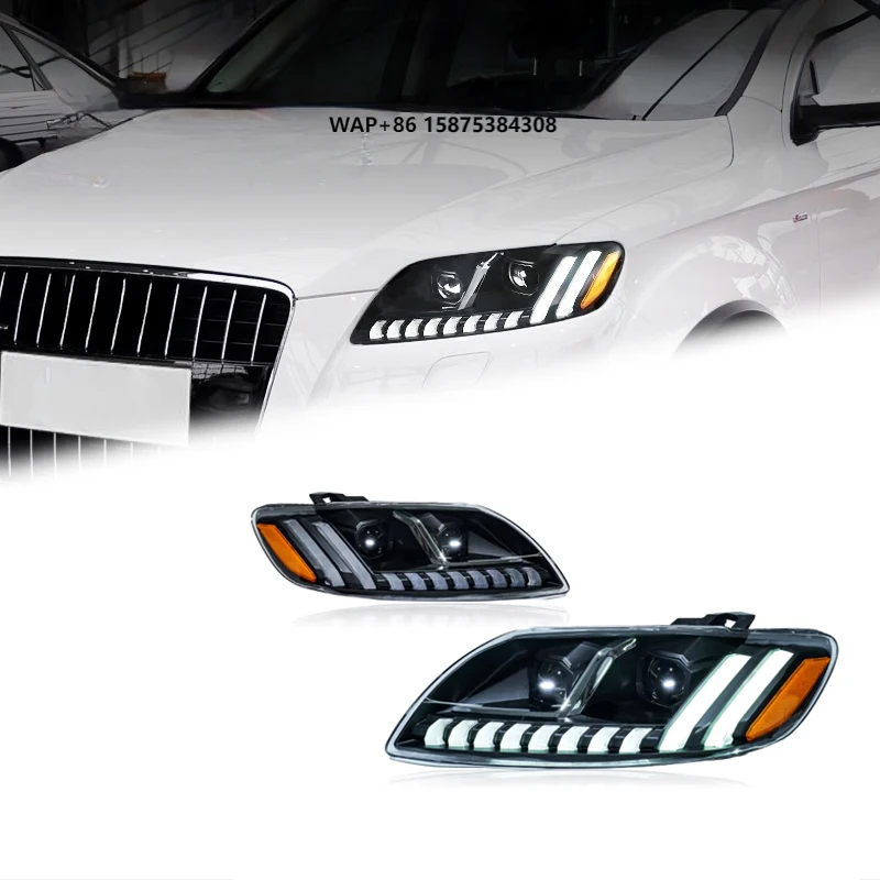 

Car Lights for Q7 Headlights 2006-2015 New Q8 Style LED Projetor Headlamp Daytime Running Light Automotive Accessories