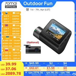 70mai Dash Cam A200 2'' LCD Screen 70mai A200 Car DVR1080P Auto Recorder 24H Parking Support 130° FOV Dual-channel Record