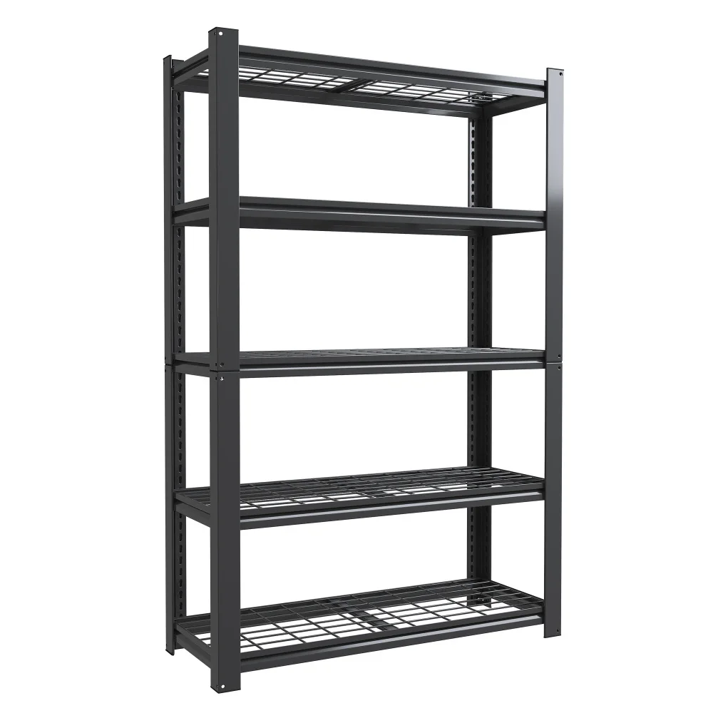 

72"H 5-Tier Adjustable Heavy Duty Shelving Metal Mesh Storage Rack (2000 Lbs Loading Capacity)-Metal Shelf Organizer for Pantry