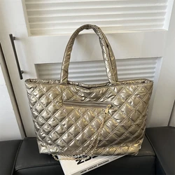 Catena borse da donna borse moda donna Designer Tote Luxury Brand borsa a tracolla imbottita in argento borsa da donna con manico superiore marca Sac