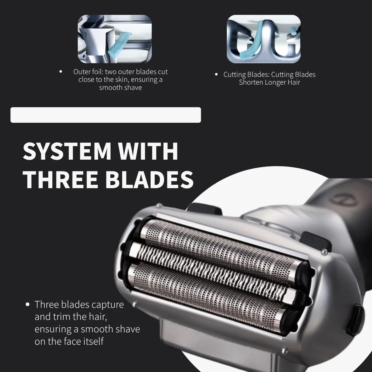 ماكينة حلاقة كهربائية للرجال من باناسونيك PSL3D - شفرات عائمة ثلاثية الأبعاد، للاستخدام الرطب والجاف، عمر بطارية طويل، مستشعر اللحية الذكي