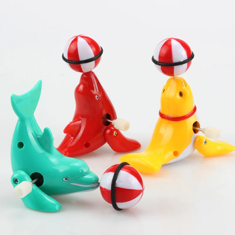 Cute Sea Lion Wind Up Toys Baby Bath Toys Plastic Clockwork Pool Toy Funny Water Play Games Educational Toys for Children Gifts