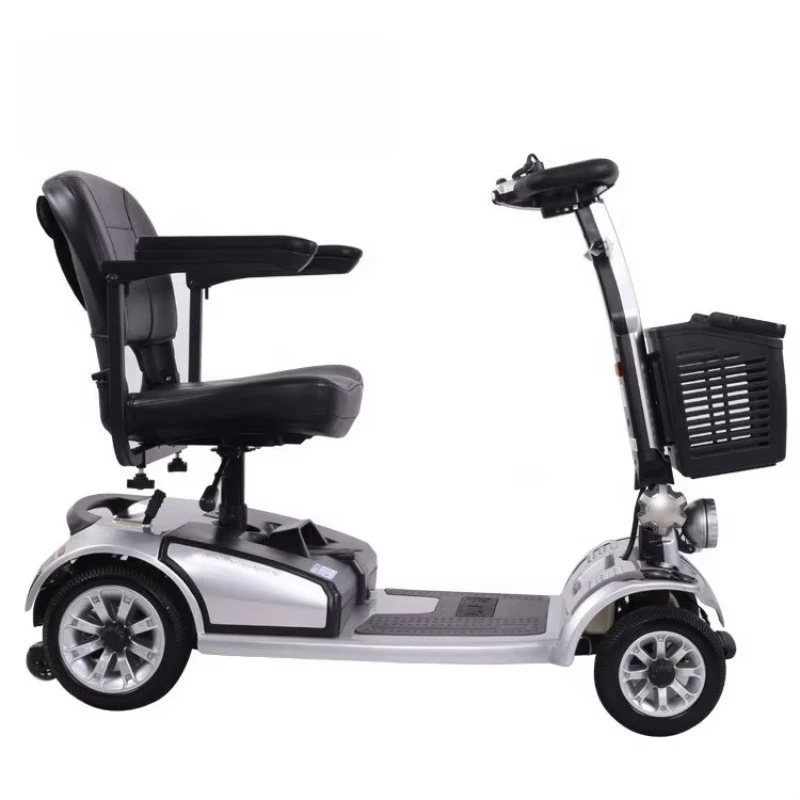 4 Wheel Handicapped Mobility Electric Scooter for Adult Elderly Adjustable Seat Seniors All Terrain Safe Travel