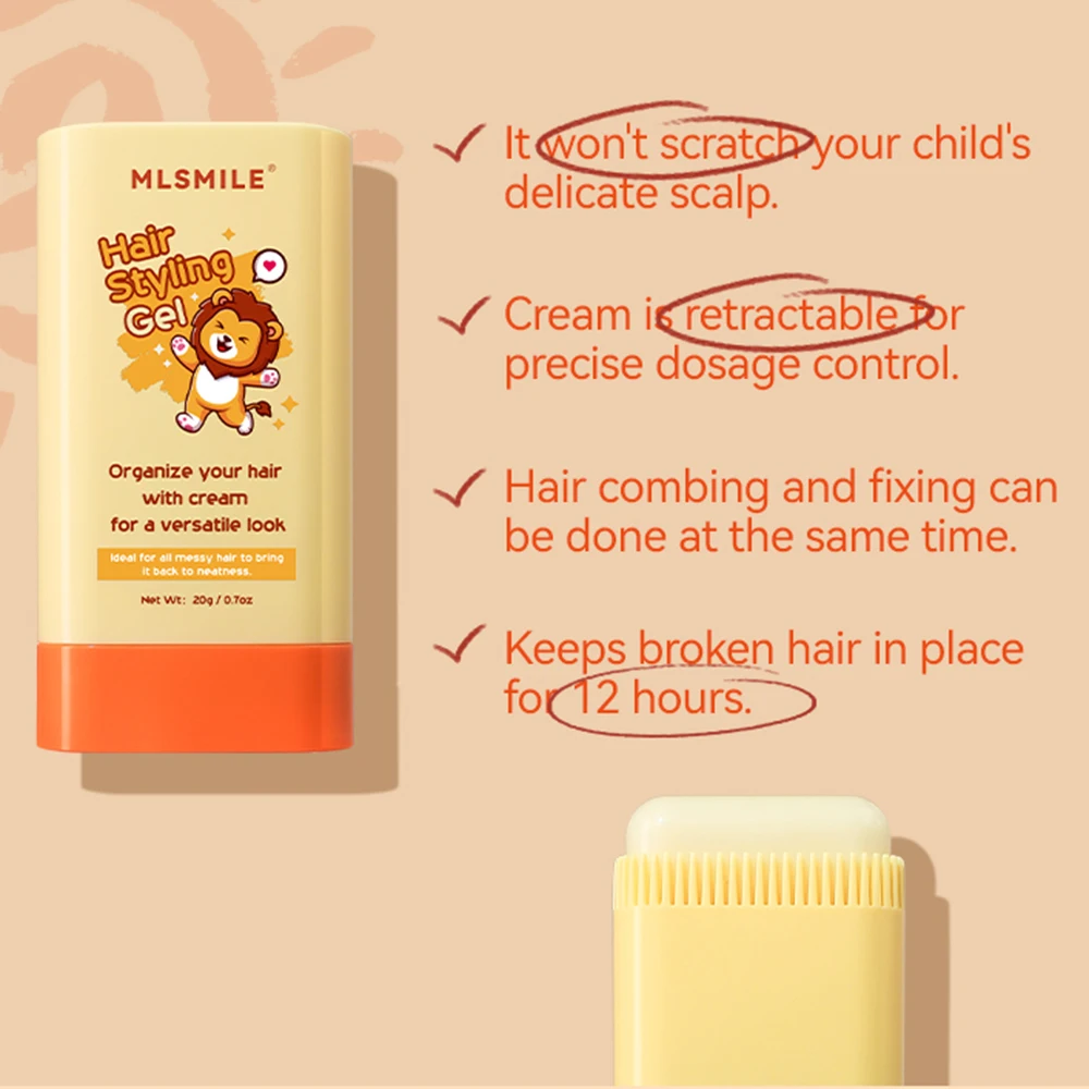 20 جرام عصا شمع الشعر مع مشط الأسنان المهنية تجعد ثابت رقيق للأطفال الرجال النساء كسر الشعر قطعة أثرية كريم تصفيف الشعر