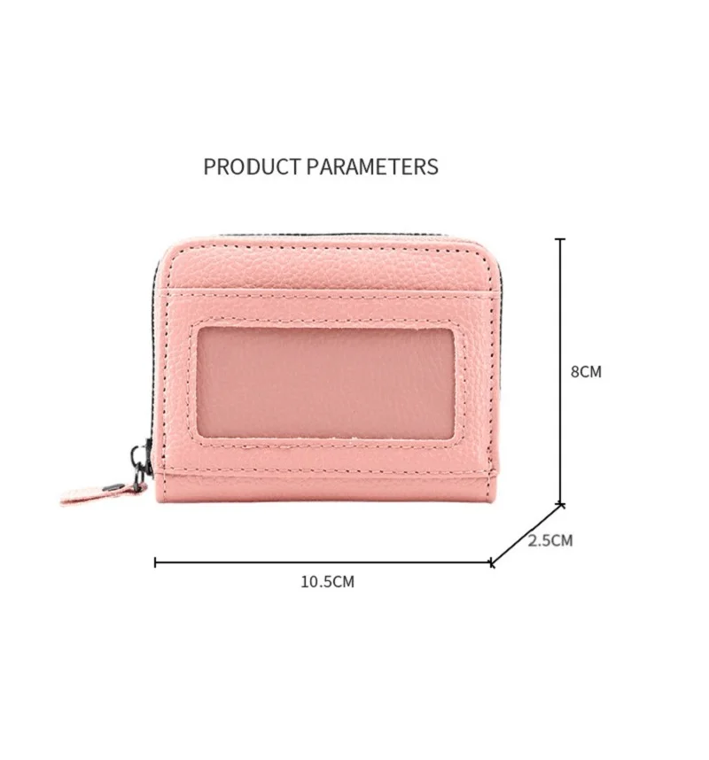 Mirror Window 11 Slots ID Cards Holder Bank Credit Bus Cards Cover Anti Demagnetization Coin Pouch Zipper Card Holder Organizer