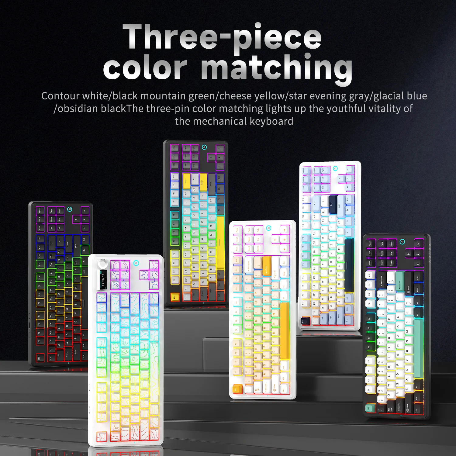 El teclado mecánico para juegos Ajazz AK870 V2 es un teclado para juegos por cable RGB asable en caliente adecuado para diversos escenarios en computadoras portátiles