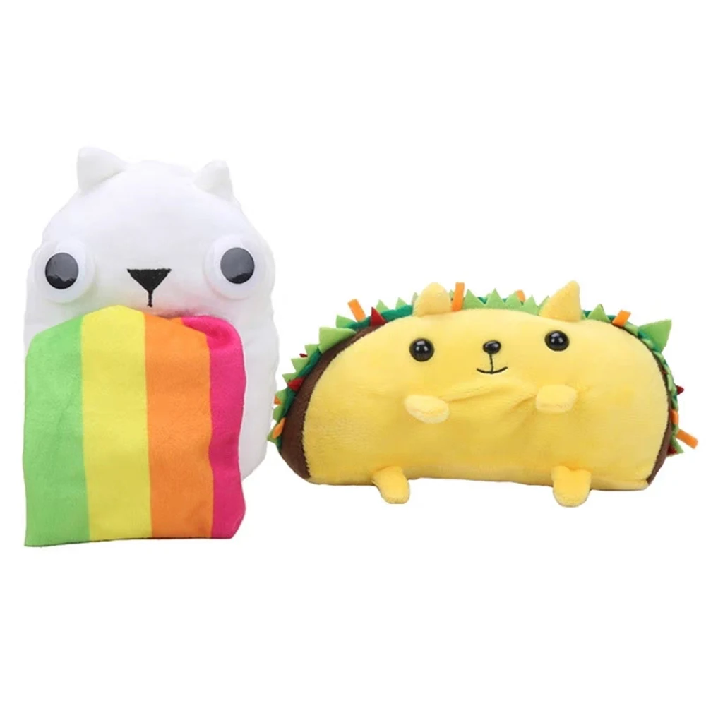 Cute Hedgehog Explosion Cat Game Rainbow Letter Cat Taco Cake Plush Doll Game Doll Festival Cute Gift Birthday Gifts