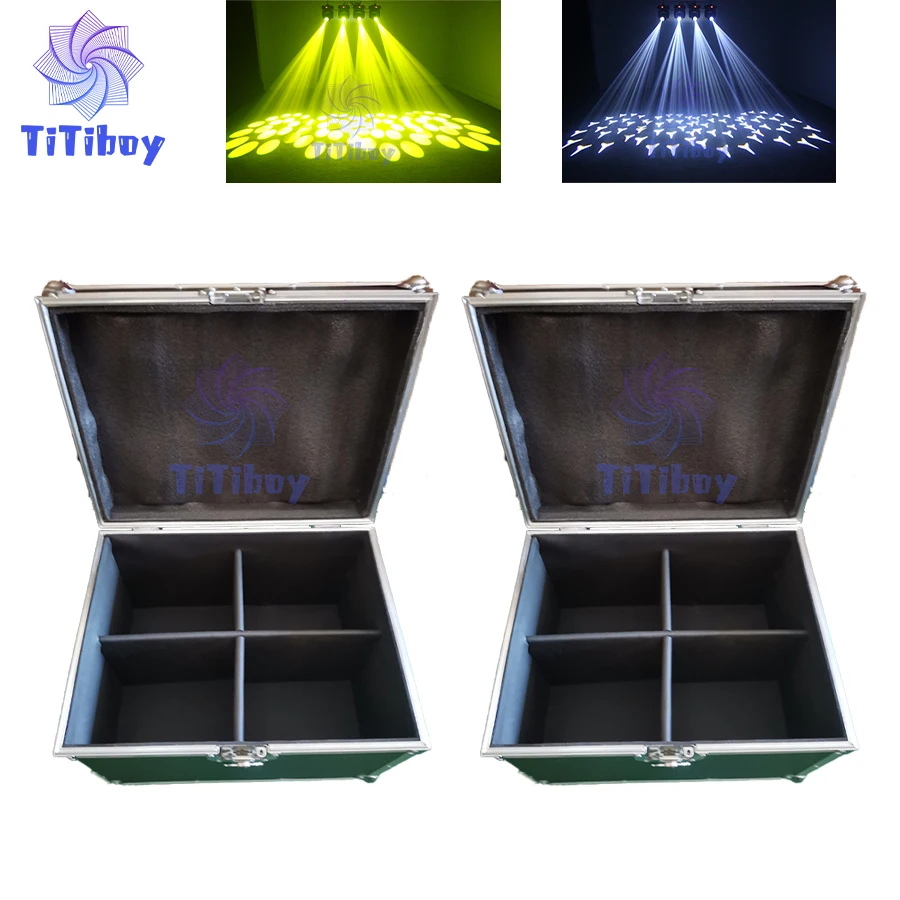 

No Tax 2x Flycase For LED 100W Beam Gobo Moving Head Stage Light Effect 18 Prism DMX512 For Club KTV Disco DJ Party Lighting Pat