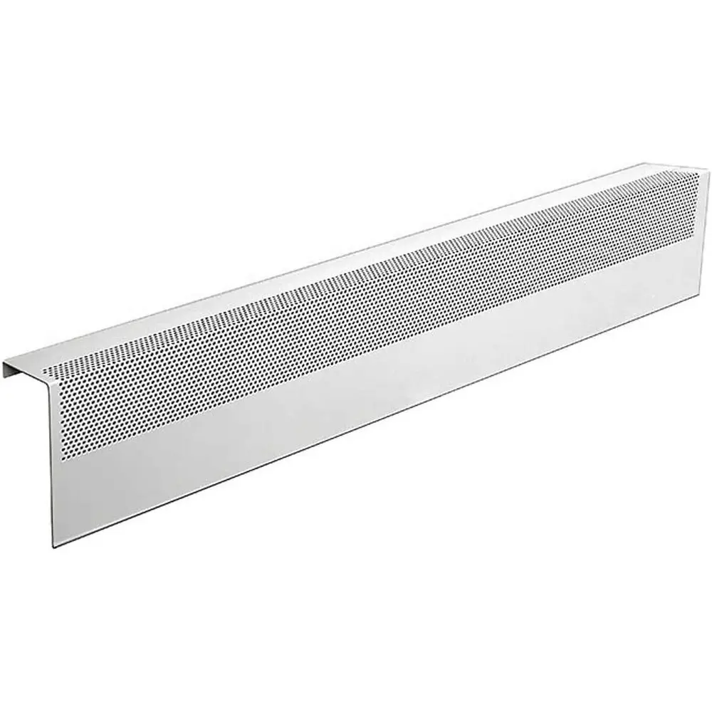 

36 Galvanized Steel Rust-Resistant White Slip-On Baseboard Heater Cover for Hydronic Systems