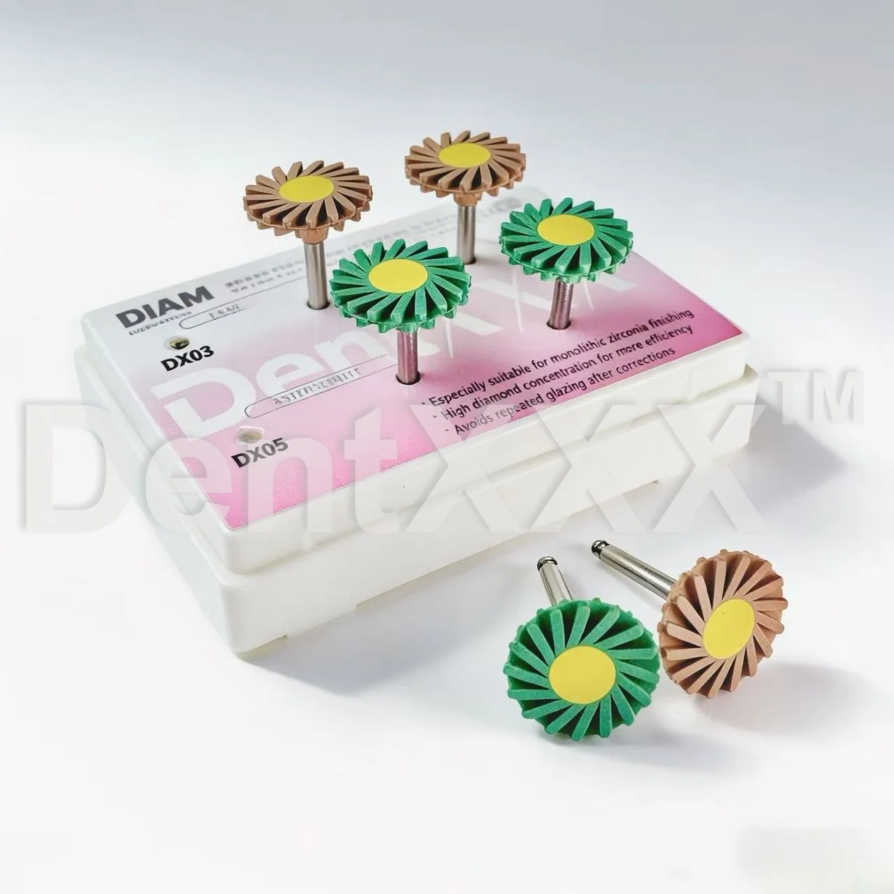 6Pcs Flexible Spiral Diamond Rubber Polishing Wheels Open Structure Large Contact Area Grinding and Polishing Tools
