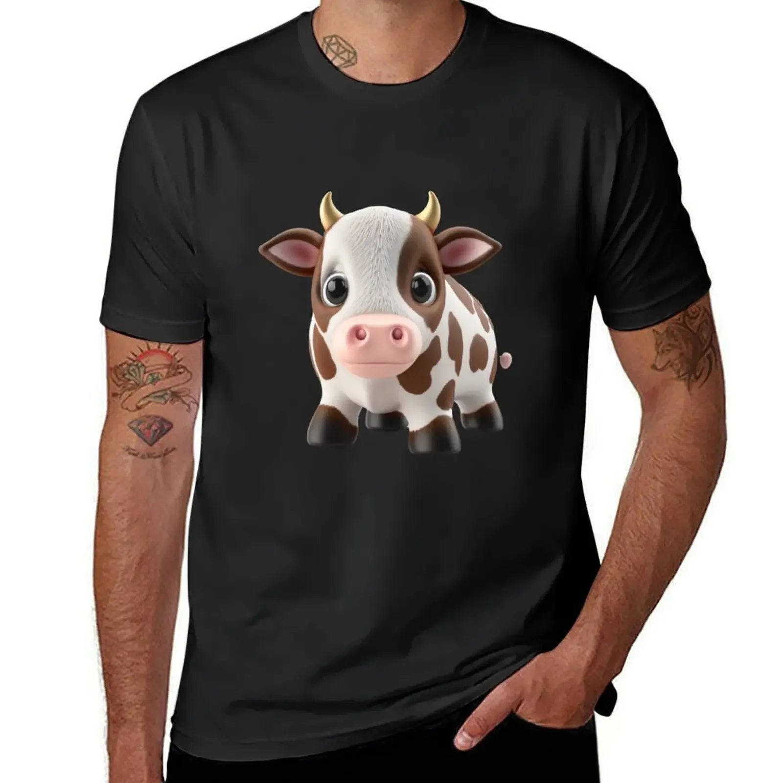 Cute Kawaii Baby Cow T-Shirt anime shirts graphic workout shirts for men