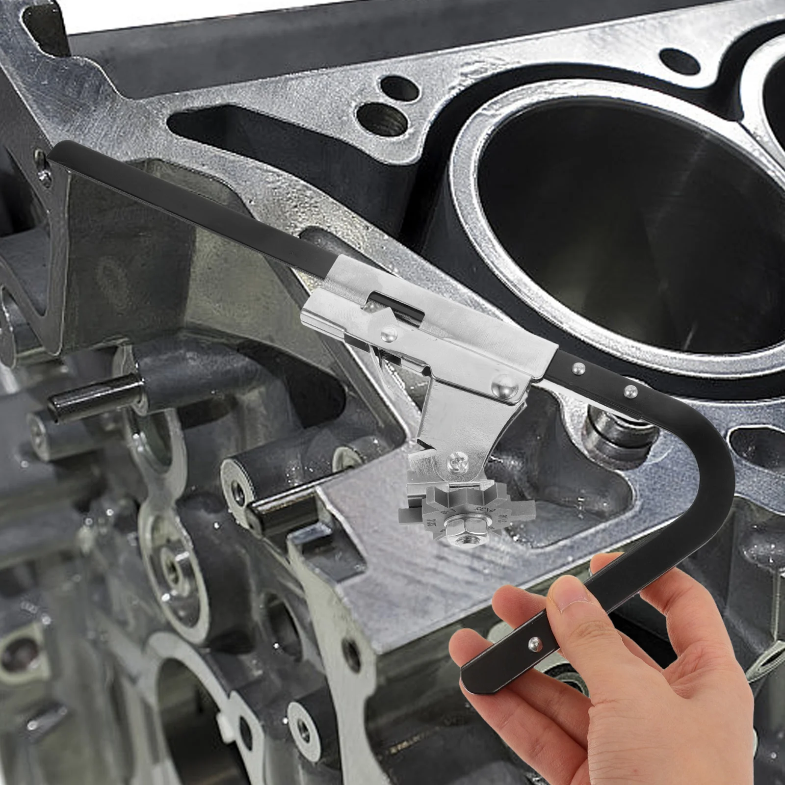 

Metal Piston Ring Cleaner Ergonomic Handle Groove Cleaning Device Car Repair Workshop Tool Carbon Deposit Cleaner