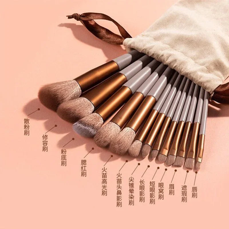 13PCS Makeup Brush Set – Soft Fluffy Professional Cosmetic Brushes for Foundation, Powder, Eyeshadow & Blending,