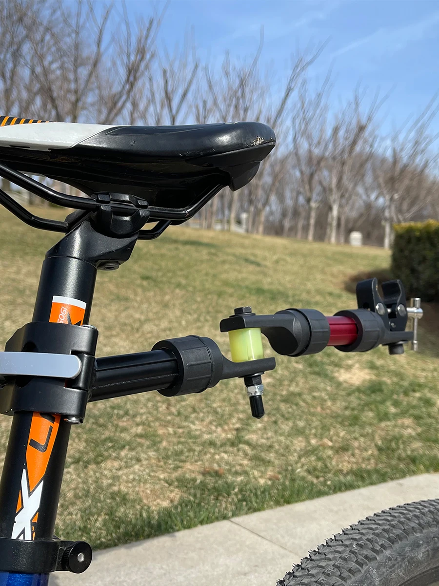 Bicycle trailer chuck, bicycle trailer attachment, tow bucket connector accessories, rear mounted grocery cart modifications