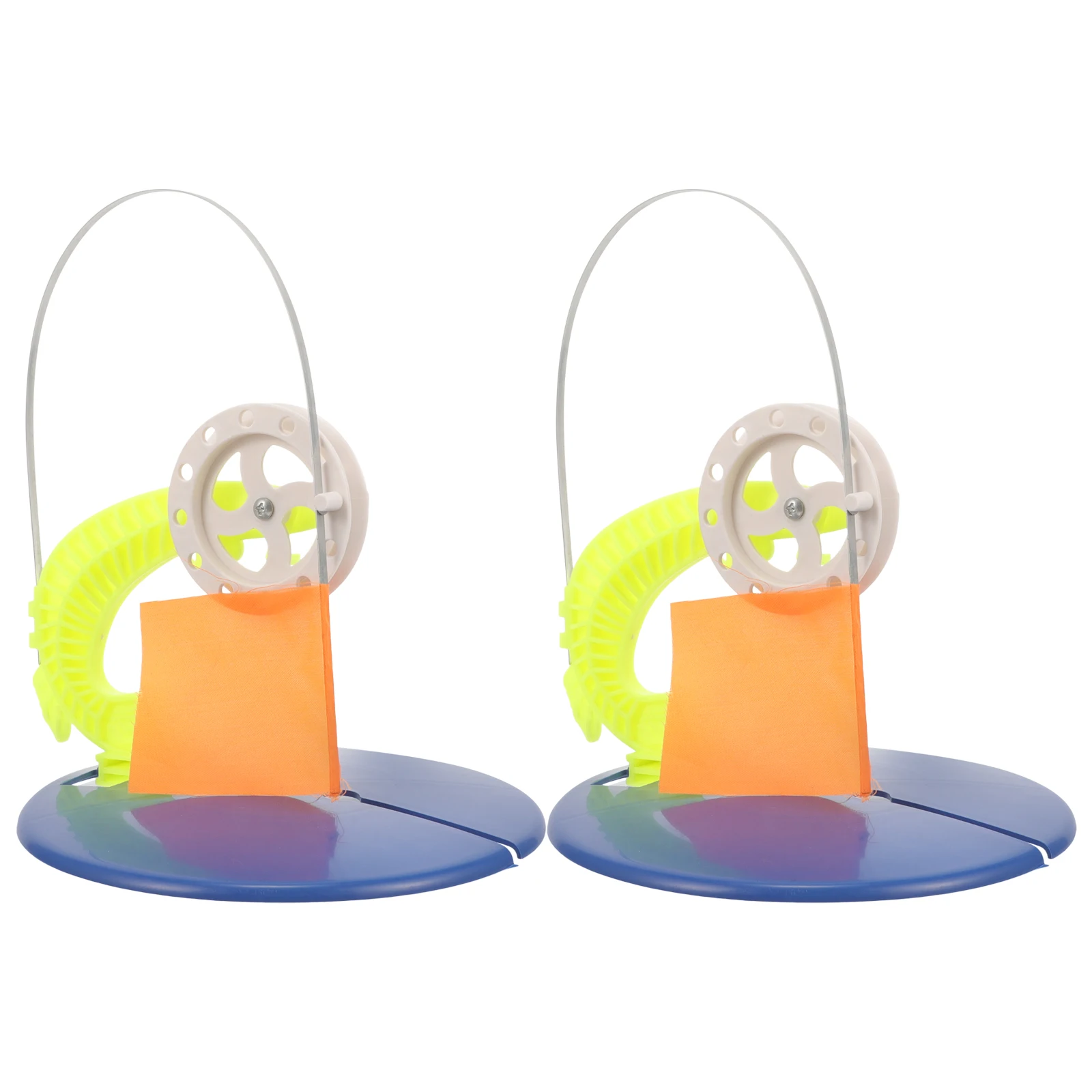 

2 Pcs Portable Fishing Flag Supply Ice- Fishing-tip-ups Accessories and Equipment Abs