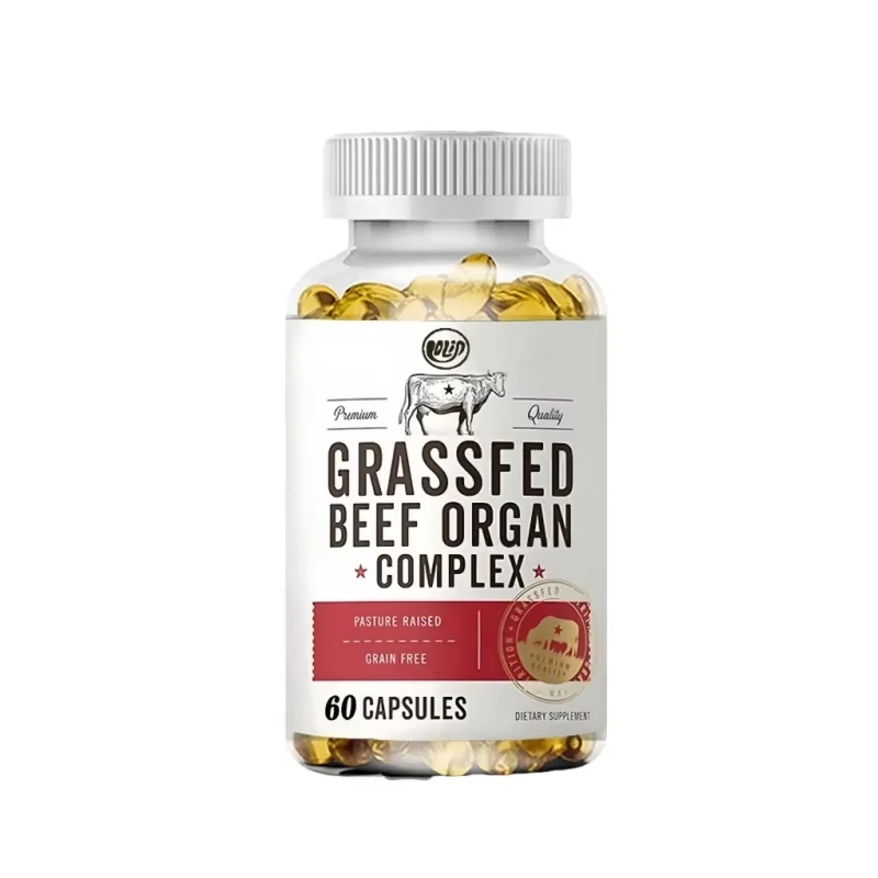 

Grass Fed Beef Organ Complex 60 Grain Pasture Fed, Grain Free Supplement Containing Dry Liver, Kidneys, Pancreas, Etc