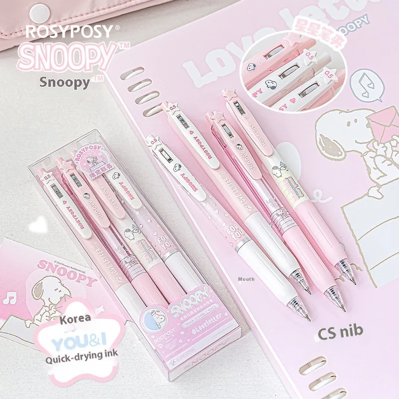 4/16pcs Snoopy Gel Pen Quick-Drying Ink Gel Pen Set Beautiful Gift Gel Pen With Smooth Writing Student Stationery Wholesale