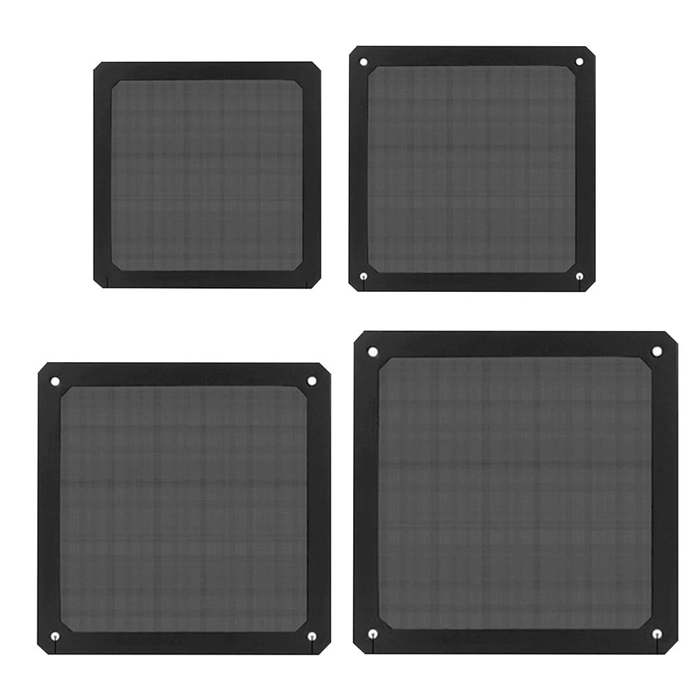 1-5PCS PC Case Filter Net 8/9/12/14cm Magnetic Frame Dust Filter Dustproof Mesh Cover Net Guard with Hole Computer Accessories