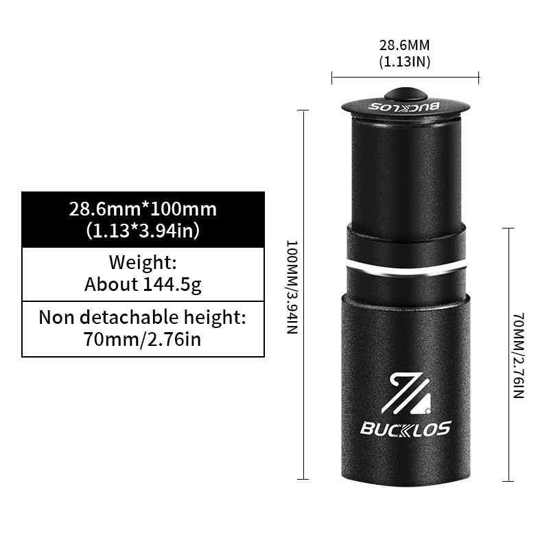 BUCKLOS Fahrrad Lenker Vorbau Höhe Extender Aluminium Legierung Lenker Rise Up Adapter Gabel Vorbau Verlängerung Fahrrad Zubehör