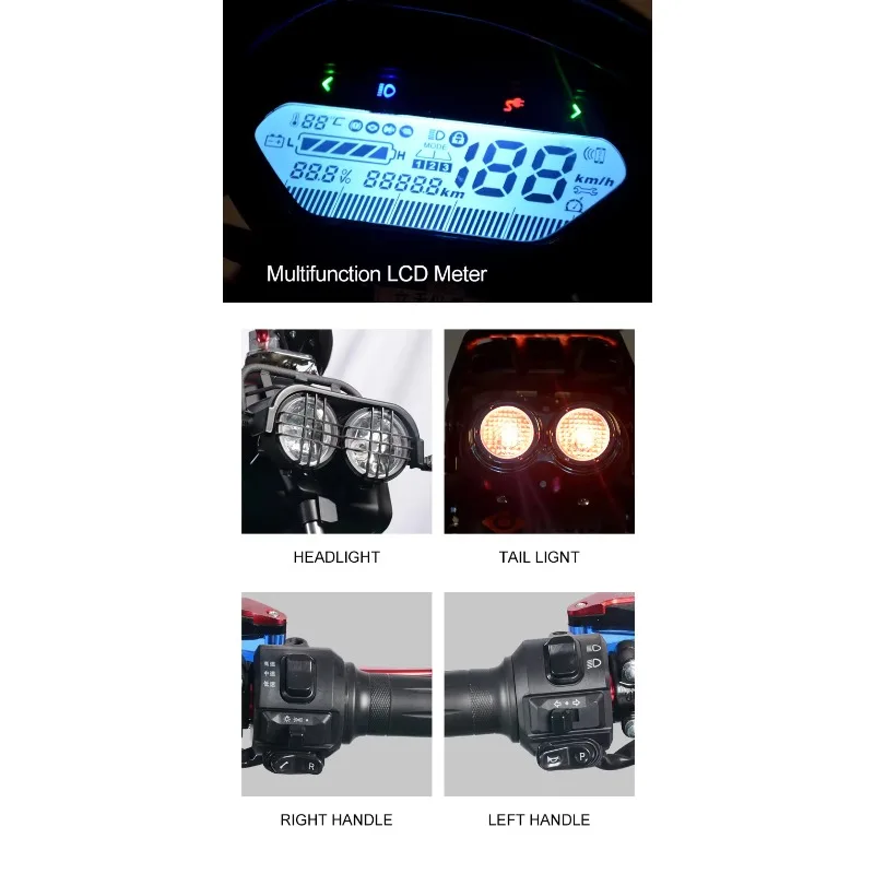 أحدث عجلة كبيرة صينية للكبار لعام 2025 Motos Electrica بقدرة 8000 وات