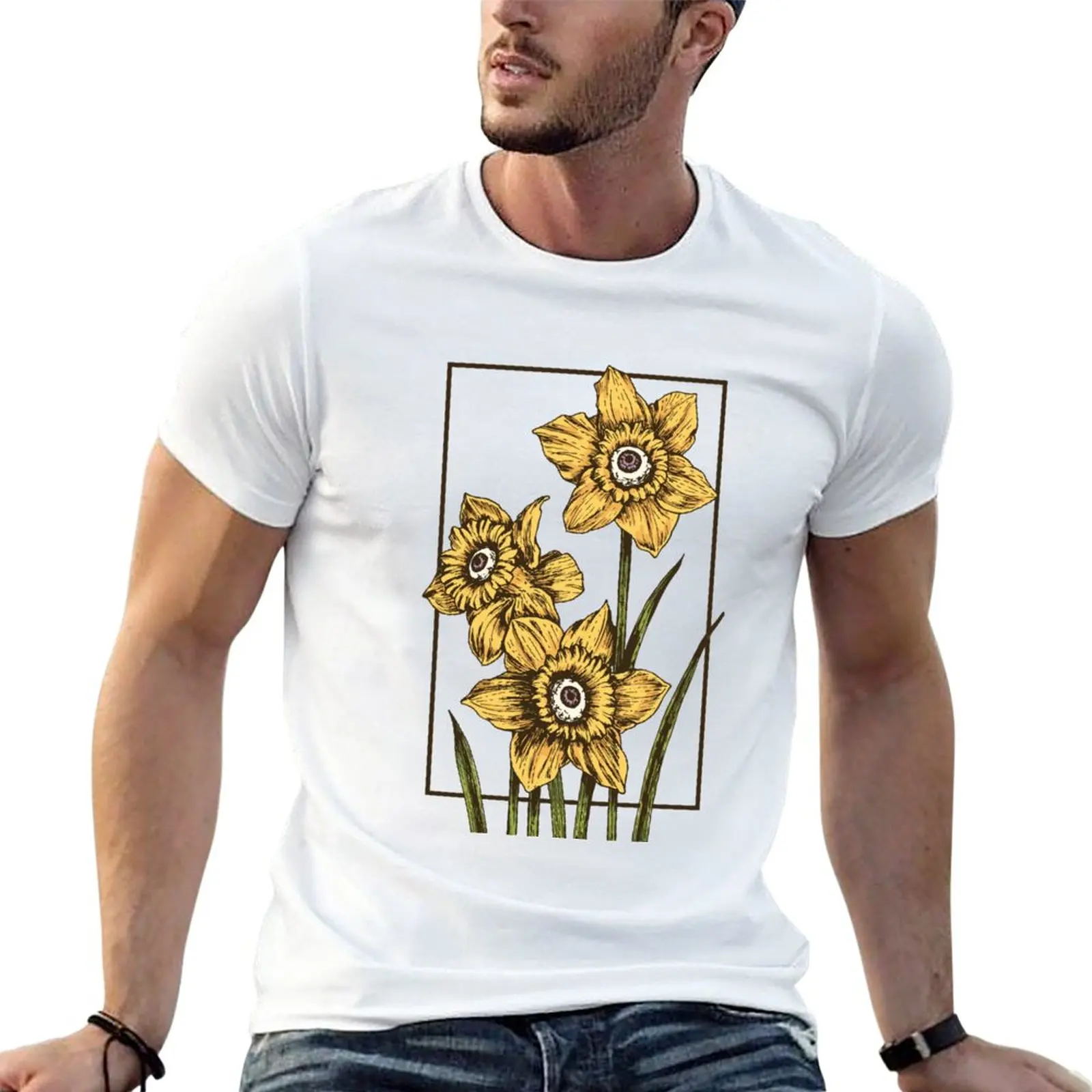 

Daffodil Eye T-Shirt funnys heavyweights plain oversized t shirt men