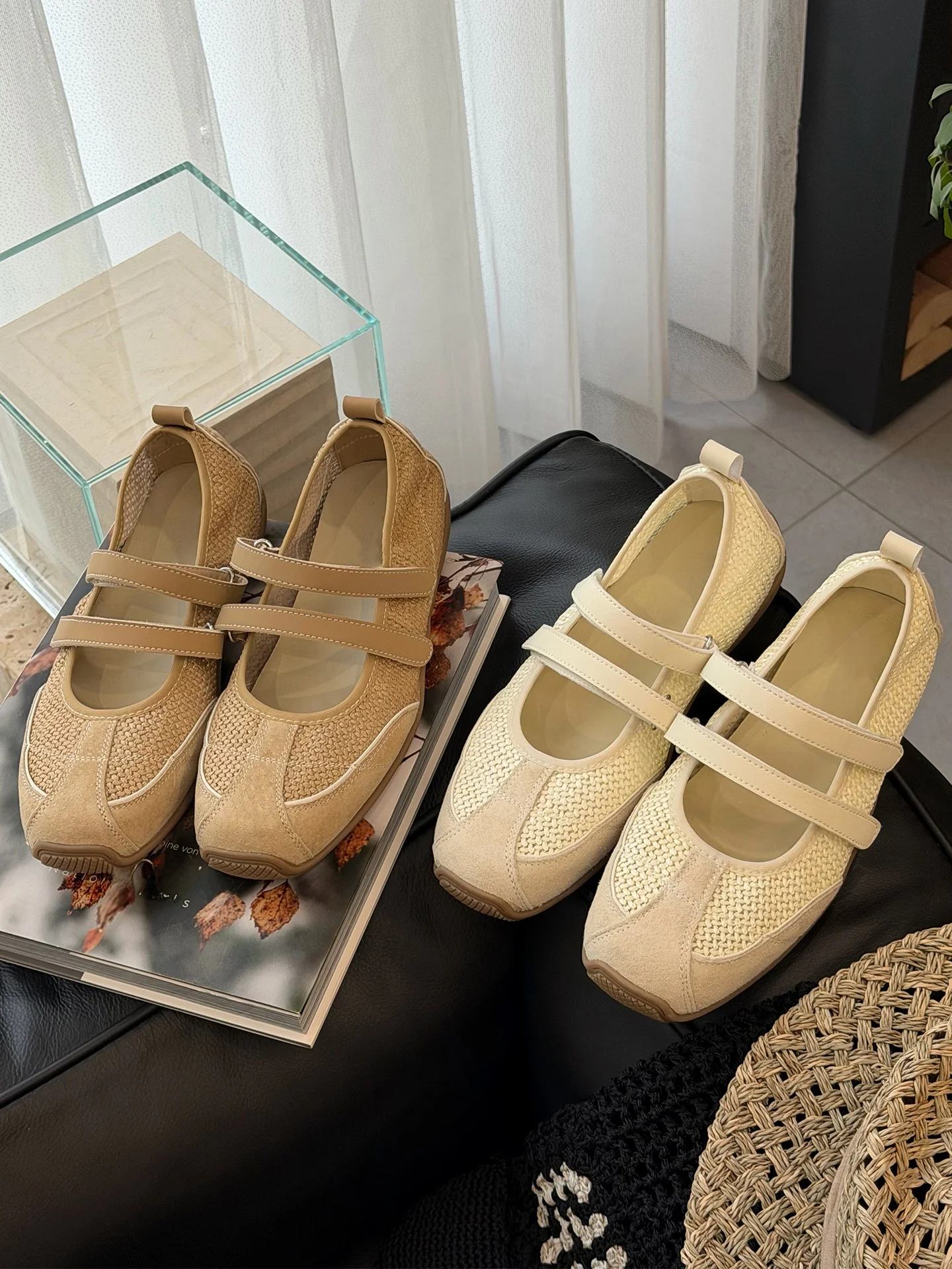 chaussures-decontractees-pour-femmes-style-ballet-a-semelle-plate-tressee-type-mary-jane-avec-fermeture-auto-agrippante-bout-carre-coupe-basse-tendance