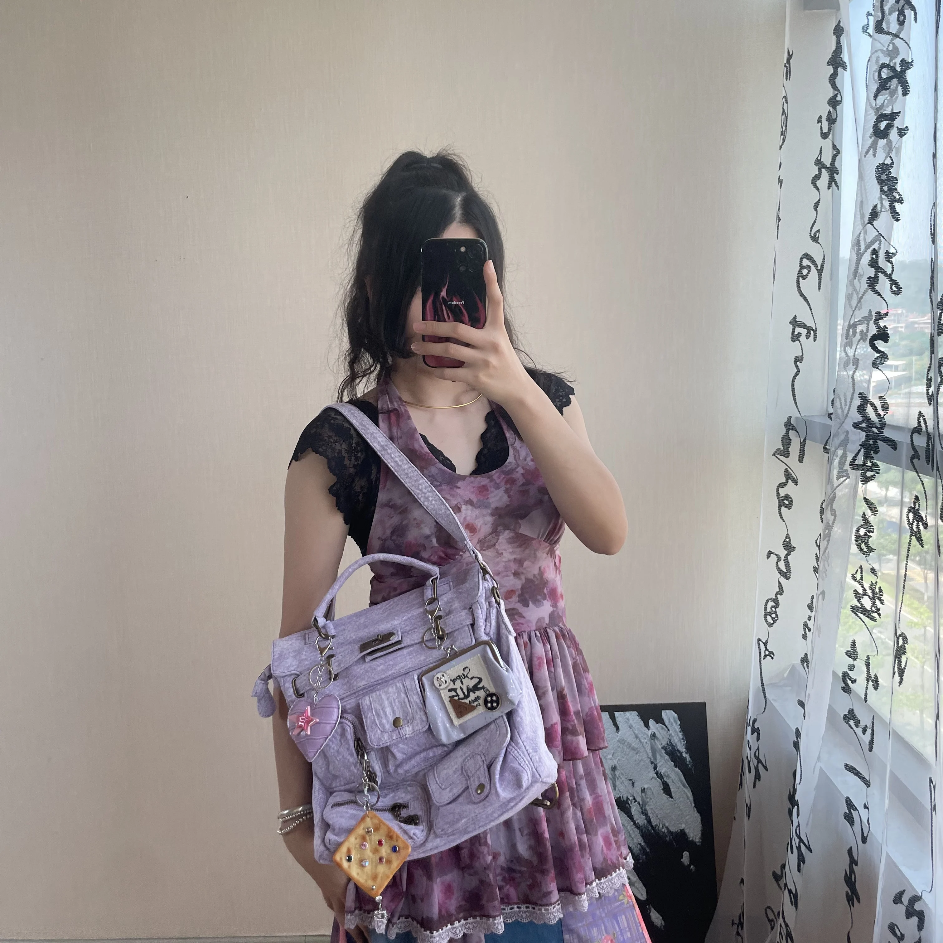 حقيبة ظهر أصلية مصممة من قماش الدنيم Spice Girl حقيبة ظهر كلاسيكية لطيفة تجعل حقيبة ظهر مدرسية قديمة حقائب كمبيوتر للنساء