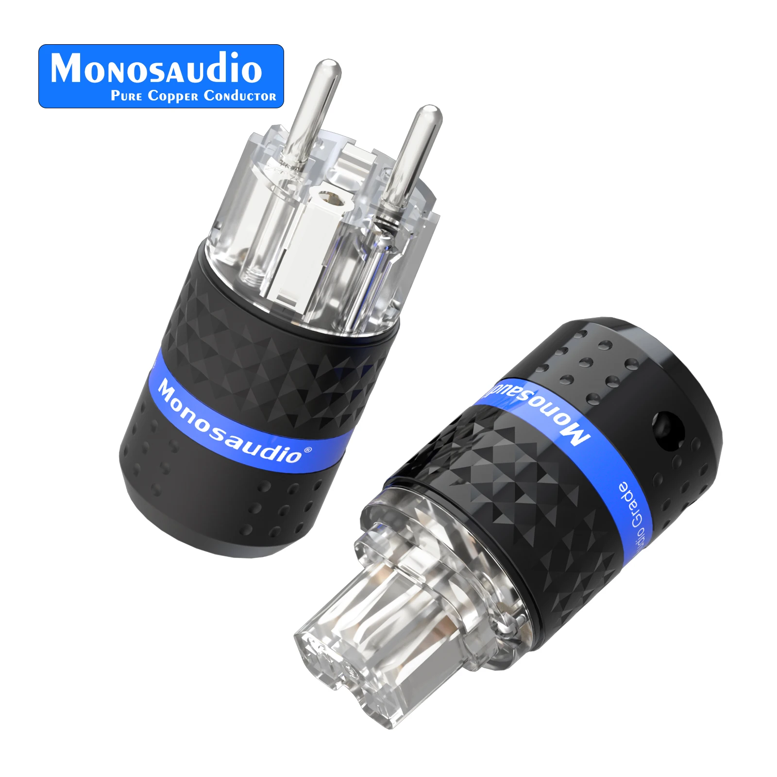 Wtyk zasilania Monosaudio z czystej miedzi E103F103, wtyczka EU, złącze IEC320 C15 do kabla zasilającego audio DIY — zdjęcie produktu 3