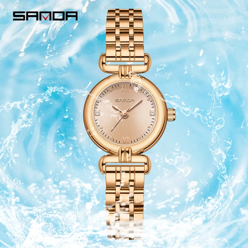 SANDA 1126 New Fashion Hot-selling Ladies Long Leather Female Watch ROMA Vintage Wristwatch Women Dress Watches Relogio Feminino