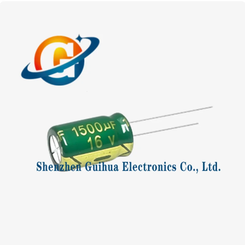 20 pieces of 16V 1500µF brand-new genuine high-frequency low-impedance long-life electrolytic capacitors, dimensions 10x17mm