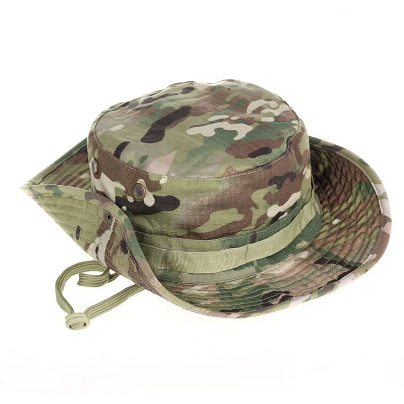 

Fisherman's Hat Airsoft Sniper Cap Camouflage Caps for Men Women Sun Hats Outdoor Bucket Boonie Hats Fishing Hiking X026