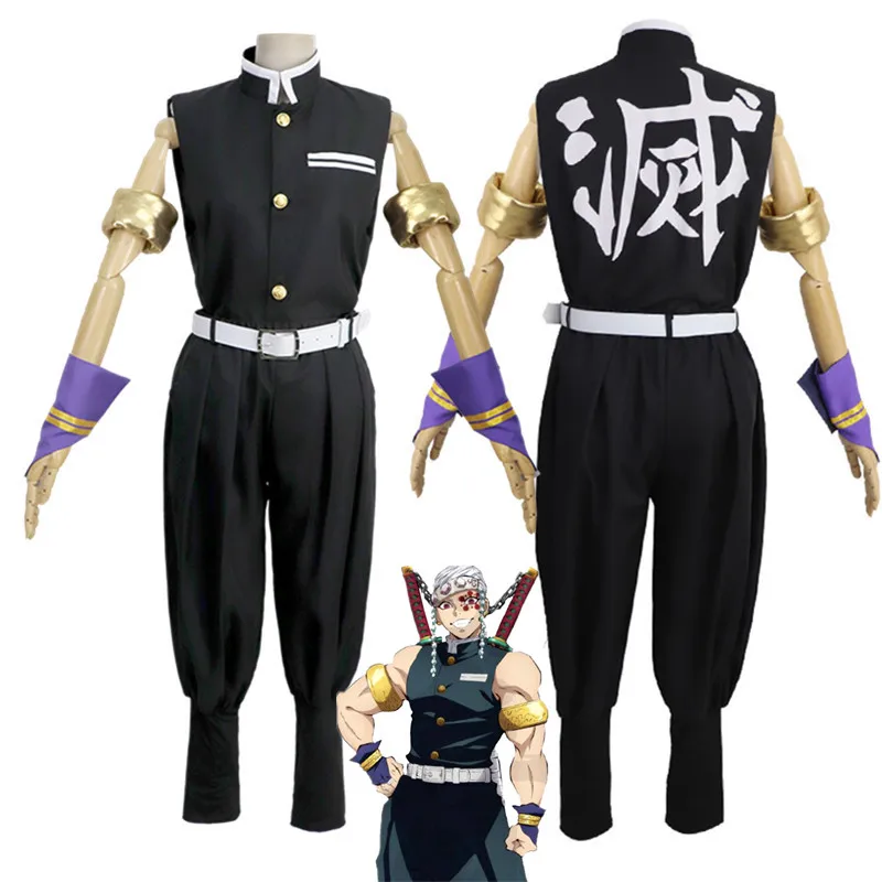 Uzui Tengen Fantasy Anime De-mon Cosplay Costume Disguise Adult Men Cosplay Roleplay Fantasia Outfits Male Halloween Cloth