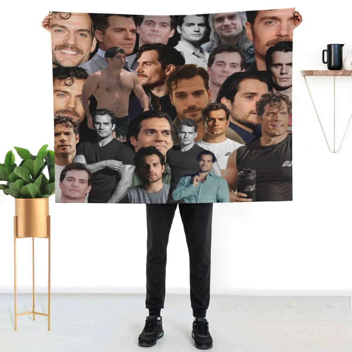 

henry cavill photo collage Throw Blanket Long Lasting Soft Plush Blanket for Daily Use